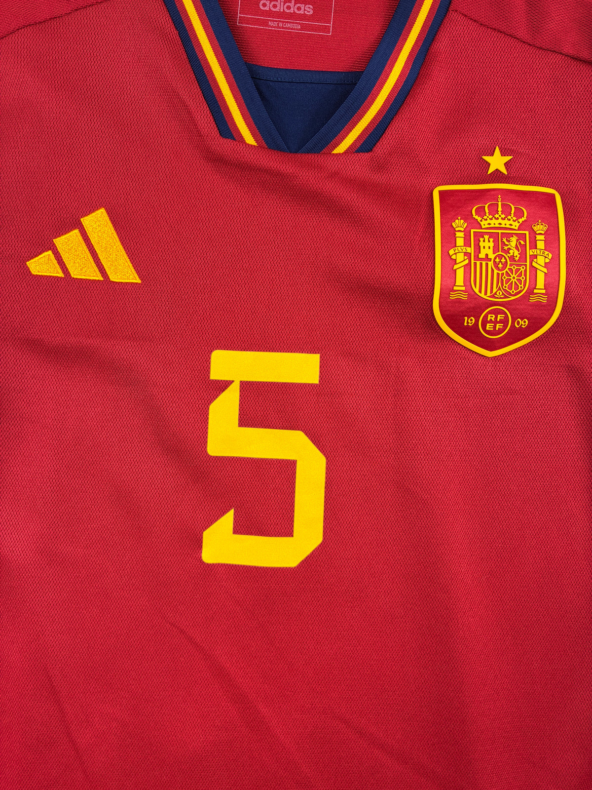 Espanja 2022 Kotipaita - #5 Sergio - (M) - 10/10