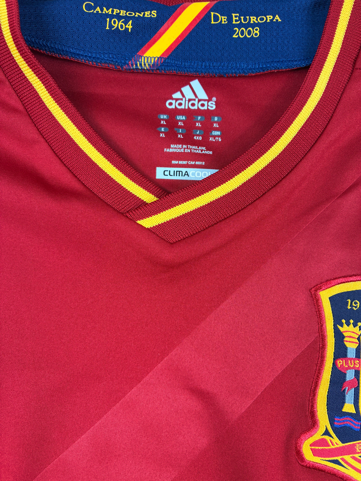 Espanja 2012 Kotipaita - #7 David Villa - (XL) - 10/10